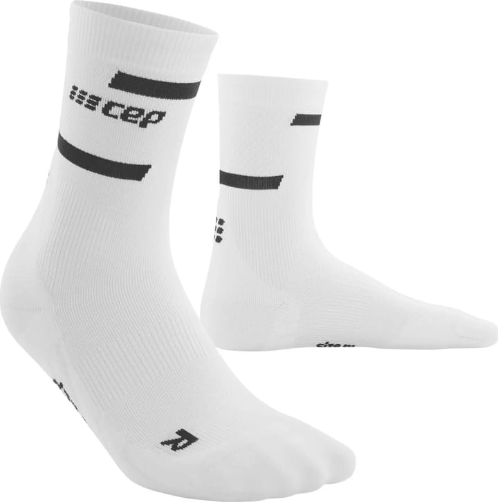 CEP Men's Run Compression Mid Cut Socks 4.0 White CEP