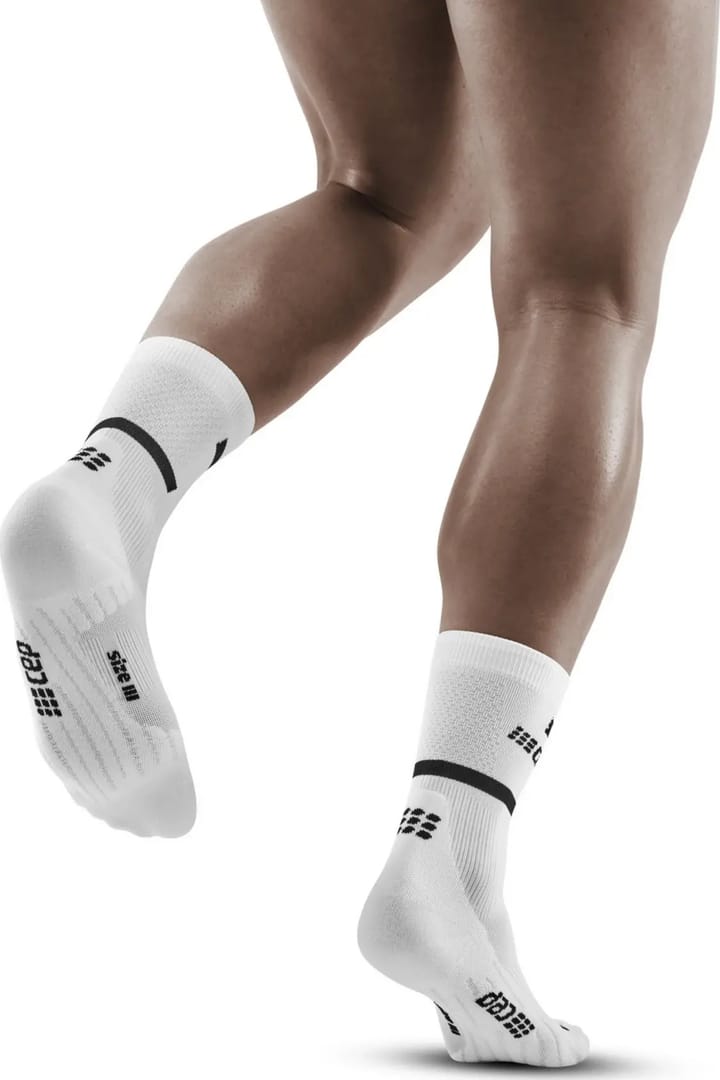 Men's The Run Socks, Mid Cut White CEP