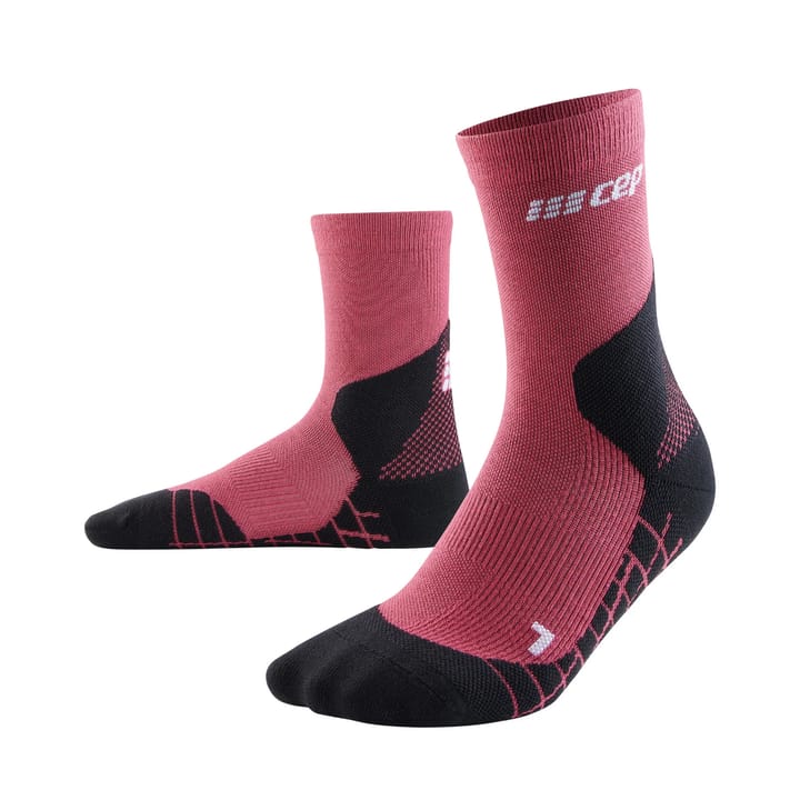 CEP Women's Hiking Light Merino Mid Cut Compression Socks Berry CEP