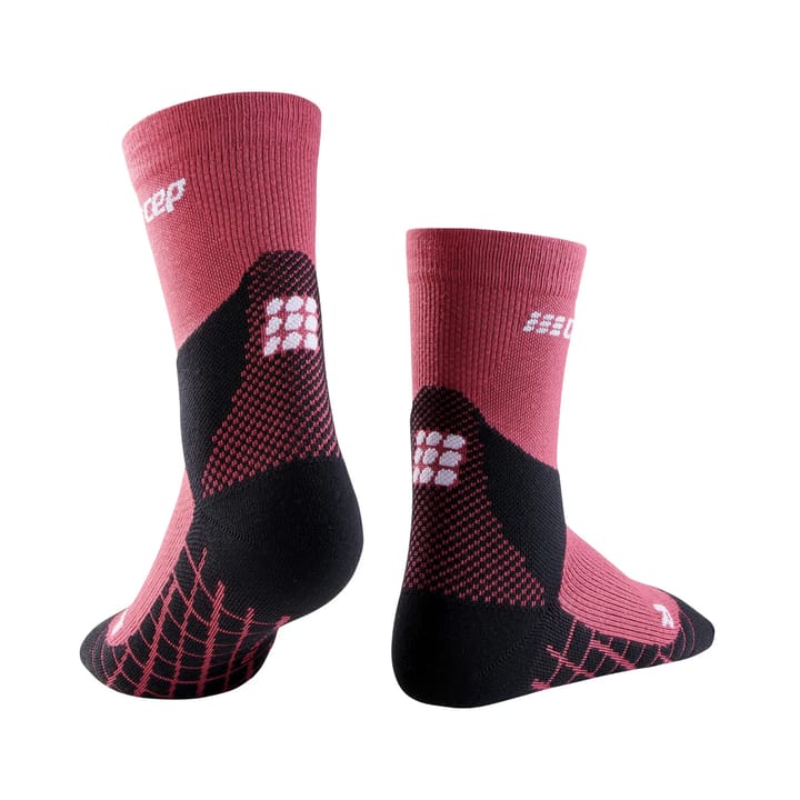 CEP Women's Hiking Light Merino Mid Cut Compression Socks Berry CEP