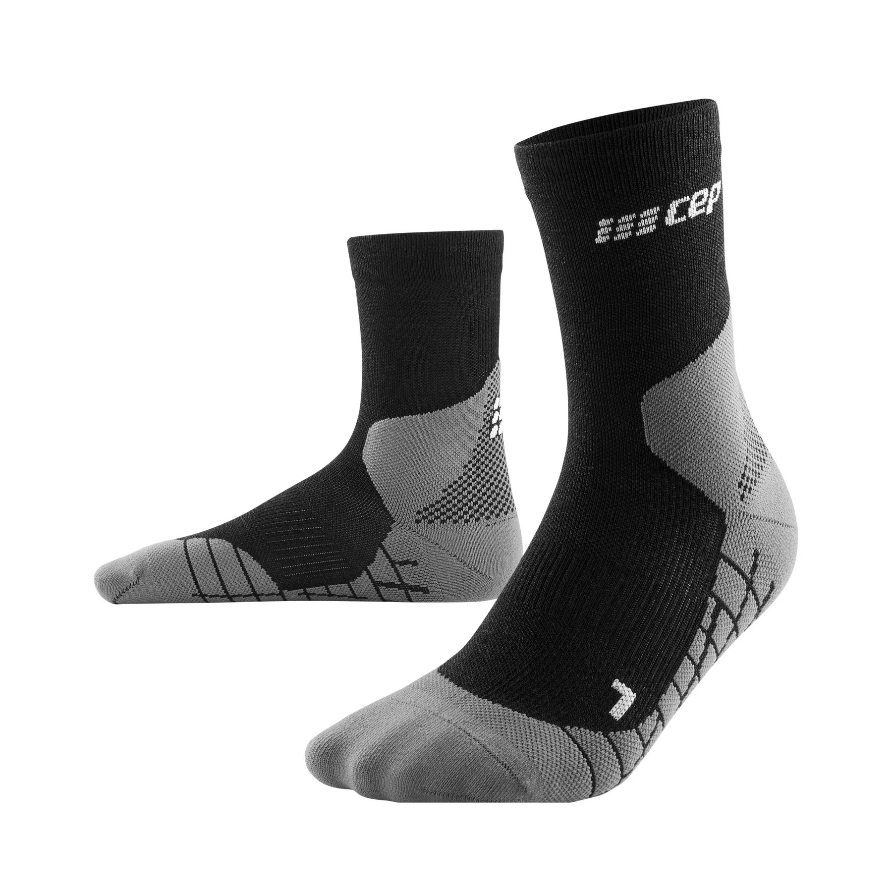 CEP Women’s Hiking Light Merino Mid Cut Compression Socks Black