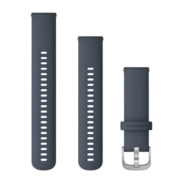 Garmin Hurtigutløsningsrem 22mm Silikon Granittblå/Sølvfarget Anordning Garmin Garmin Hurtigutløsningsrem 22mm Silikon Granittblå/Sølvfarget Anordning Garmin