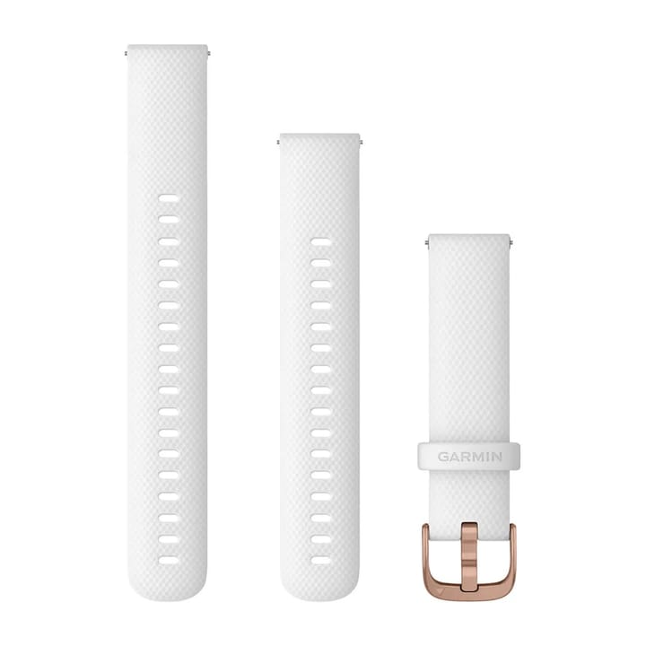Garmin Quick Release (18 mm) Silikon Hvit Med Rosegull Anordning Garmin
