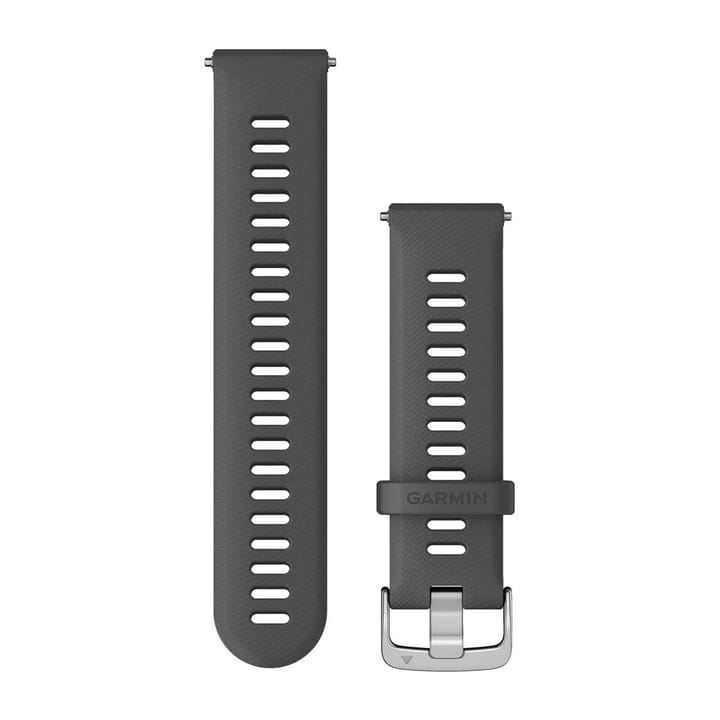 Garmin Quick Release 22mm Silikon Grå Med Sølvfarget Anordning Garmin