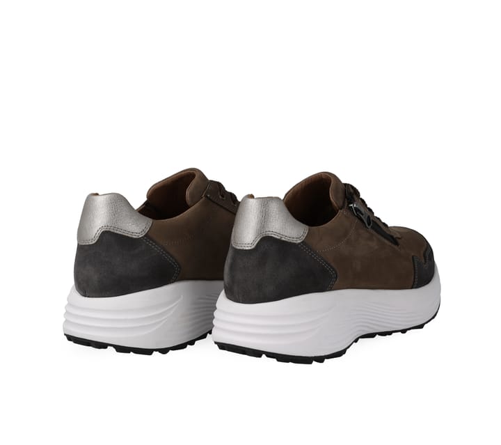 Klaveness Perfect Stride Lace_Zipper Leather Sneaker Brun
