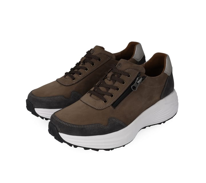 Klaveness Perfect Stride Lace_Zipper Leather Sneaker Brun
