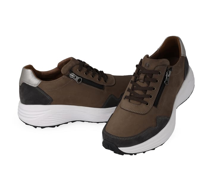 Klaveness Perfect Stride Lace_Zipper Leather Sneaker Brun