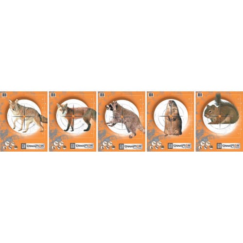 Div Champion Critter Series Targets 10-Pack Med 5 Ulike Dyremotiver