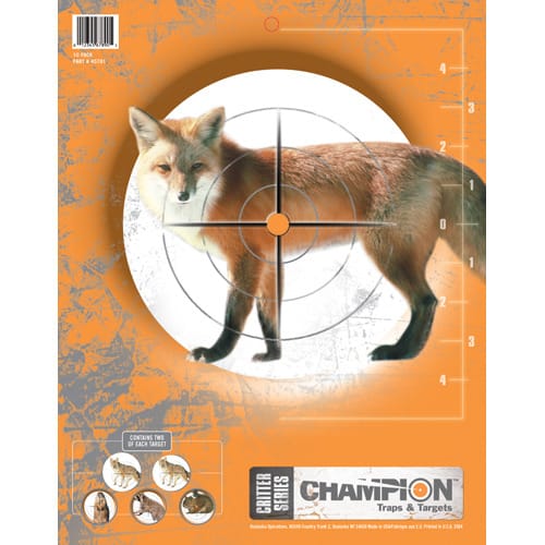 Div Champion Critter Series Targets 10-Pack Med 5 Ulike Dyremotiver