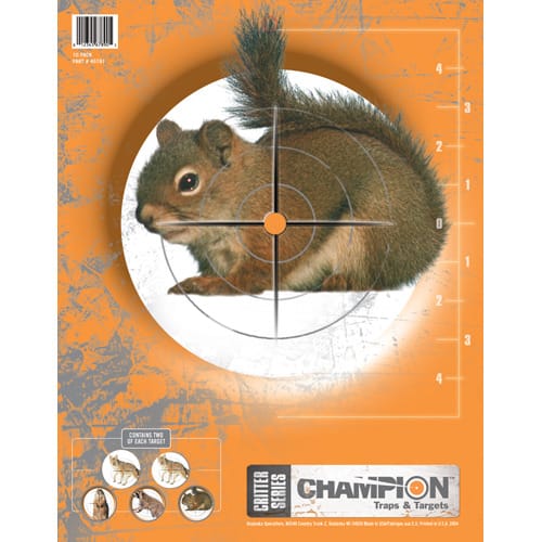 Div Champion Critter Series Targets 10-Pack Med 5 Ulike Dyremotiver