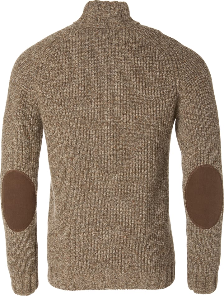 Chevalier Men's Groby Half Zip Wool Pullover Saddle Brown Neps Chevalier