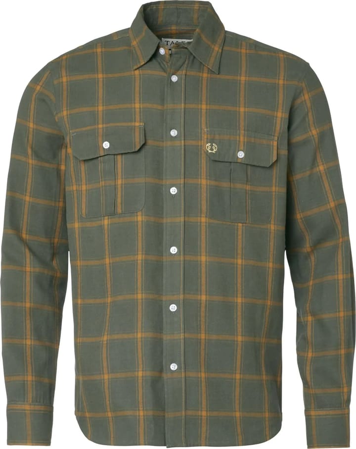 Men´s Hawk Flannel Shirt Leaf Green Checked Chevalier