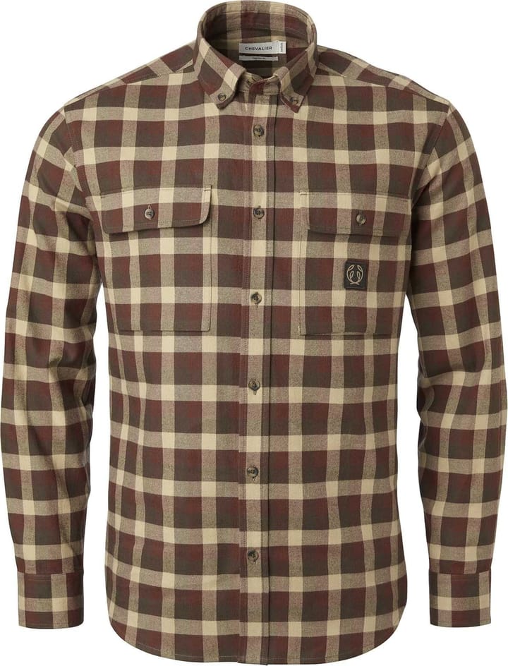 Chevalier Men's Heron Flannel Shirt Holly Green Checked Chevalier