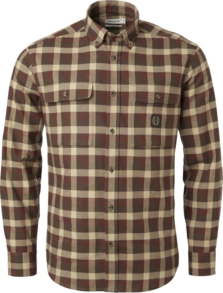 Chevalier Men's Heron Flannel Shirt Holly Green Checked Chevalier