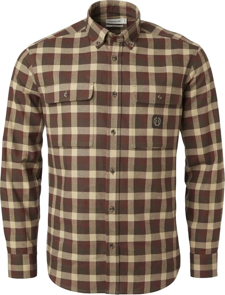 Men's Heron Flannel Shirt Holly Green Checked Chevalier