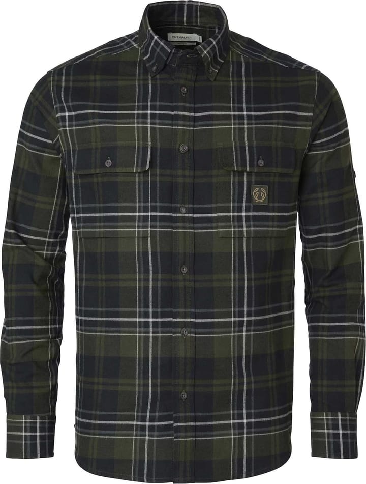 Chevalier Men's Heron Flannel Shirt October Green Checked Chevalier