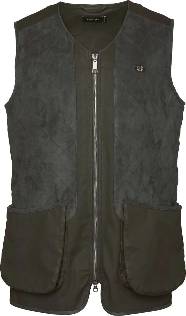 Men's Vintage Dogsport Vest Leather Brown Chevalier