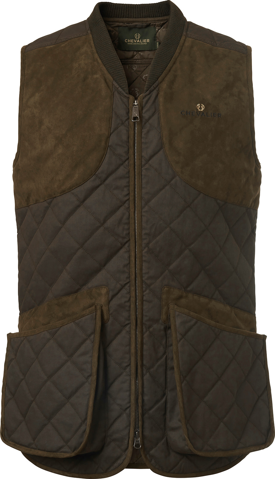 Chevalier Men’s Vintage Shooting Vest  Leather Brown