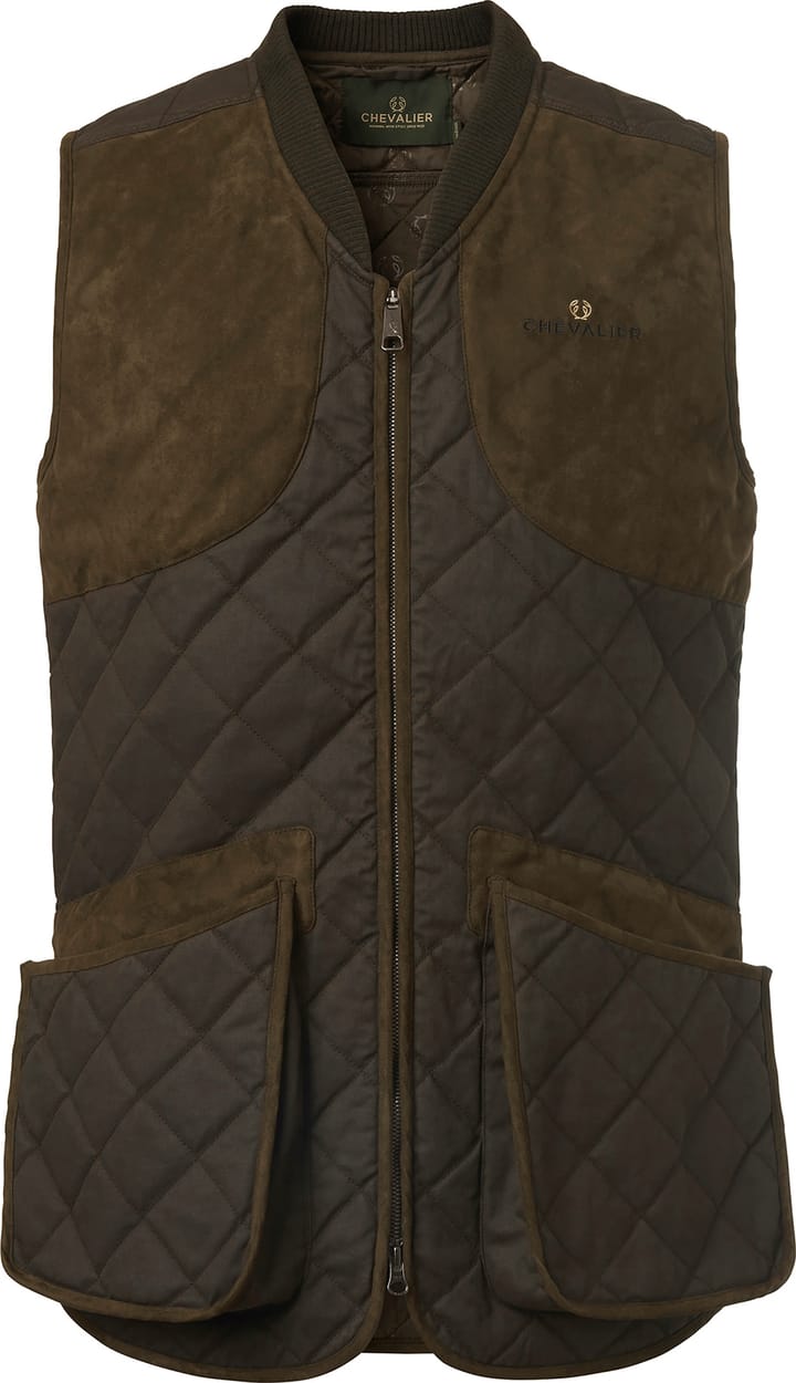 Men's Vintage Shooting Vest  Leather Brown Chevalier