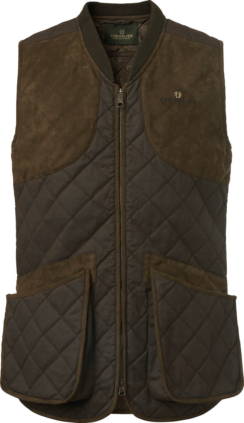 Chevalier Men's Vintage Shooting Vest Leather Brown | Buy