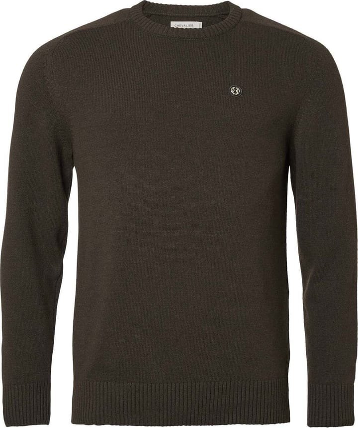 Men's Wykin Wool Pullover Dark Brown Chevalier