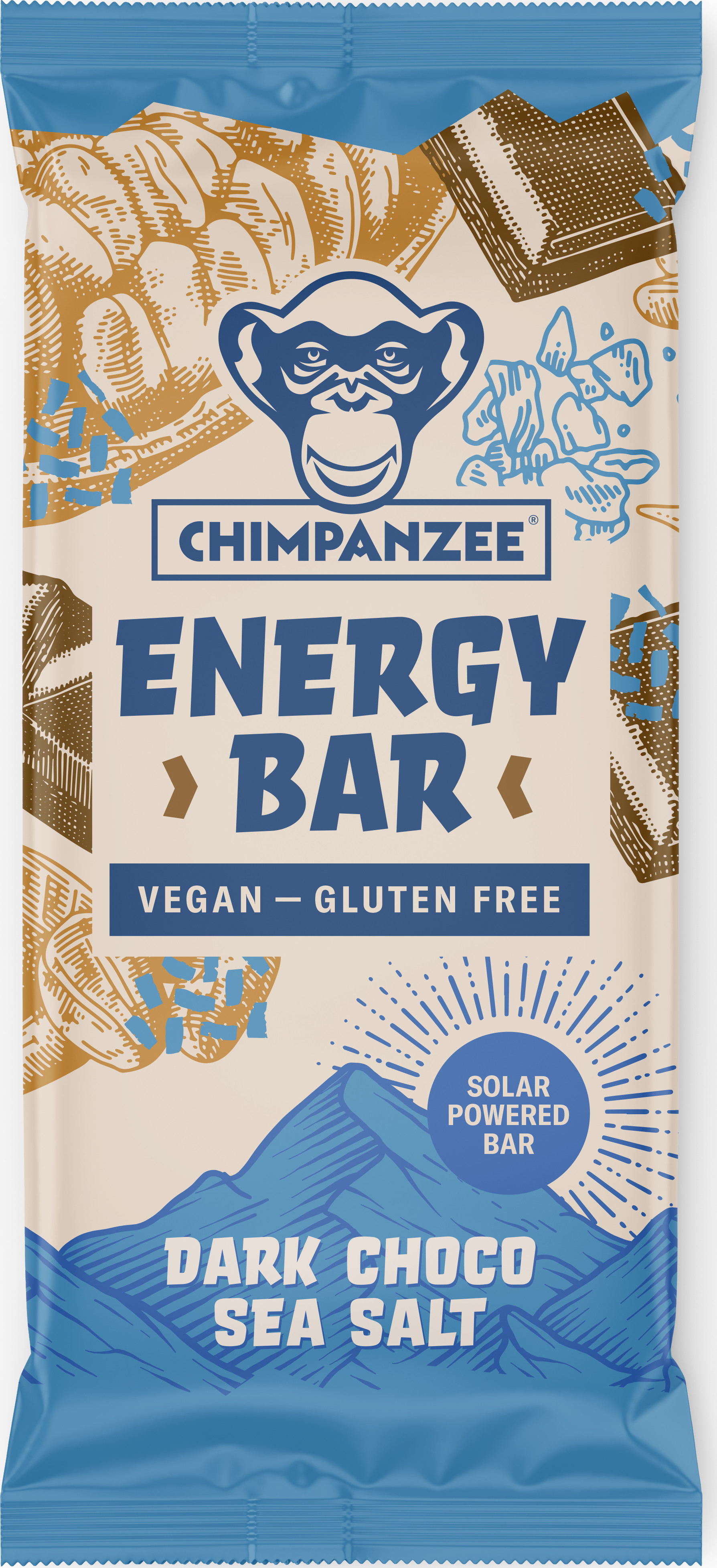 Chimpanzee Energy Bar Dark chocolate & Sea salt Dark chocolate & Sea salt Ravintolisät & energia OneSize