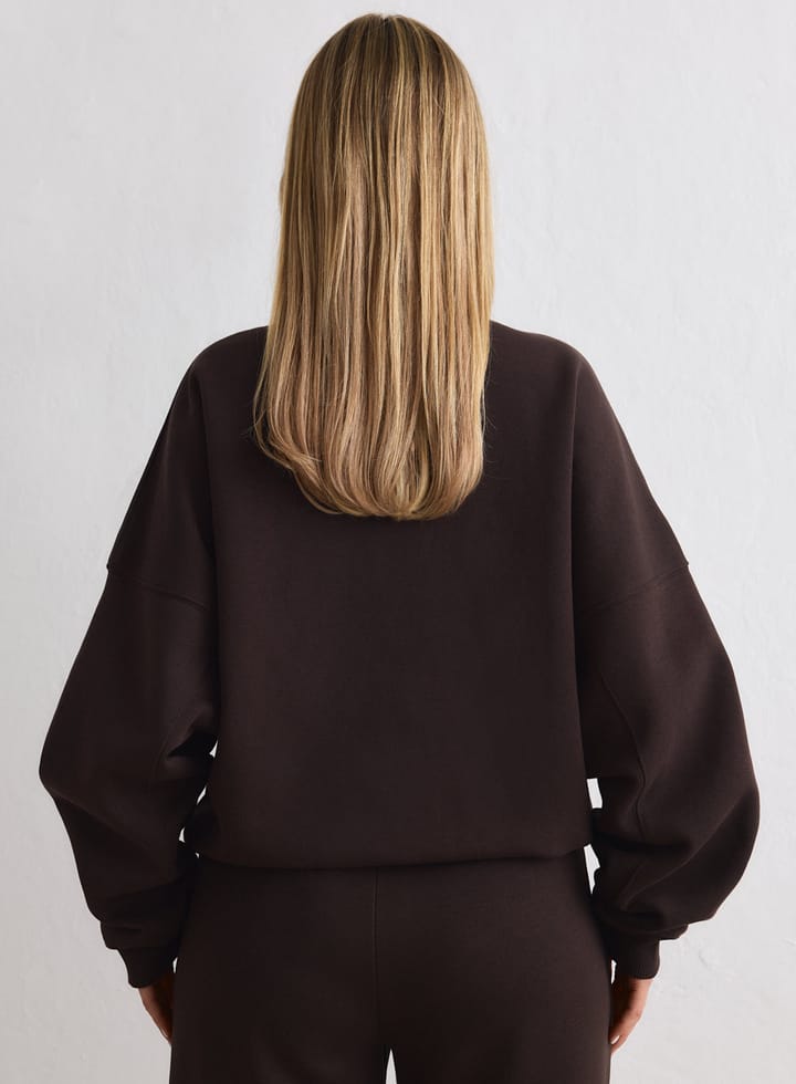 Aim'n Women's Varsity Sweat Half Zip Chocolate Aim'n