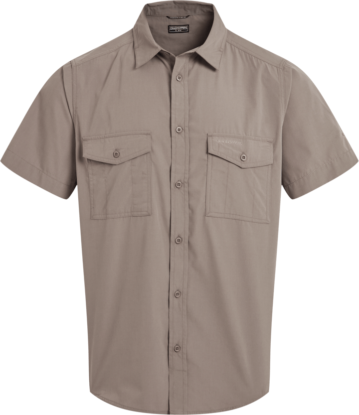 Craghoppers Men's Kiwi II Short Sleeved Shirt Pebble Craghoppers