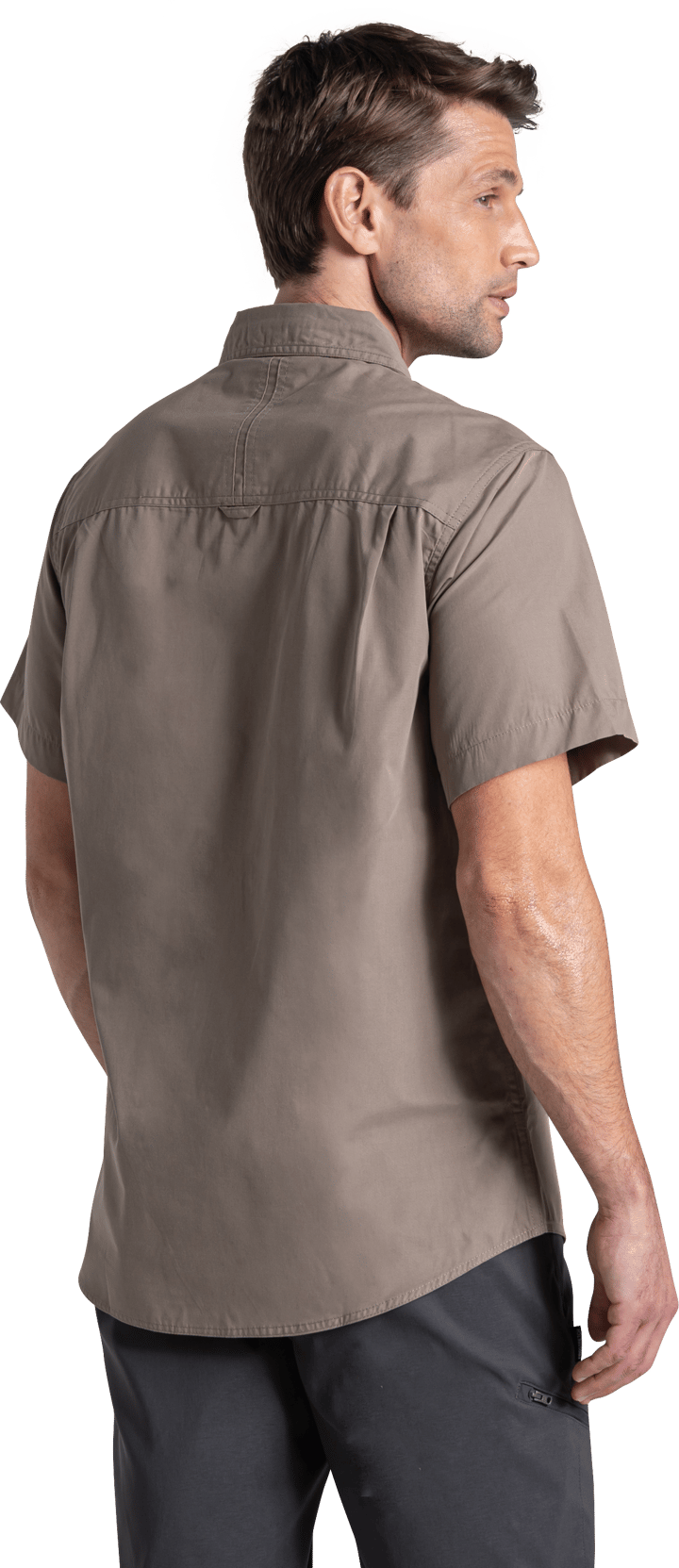 Craghoppers Men's Kiwi II Short Sleeved Shirt Pebble Craghoppers