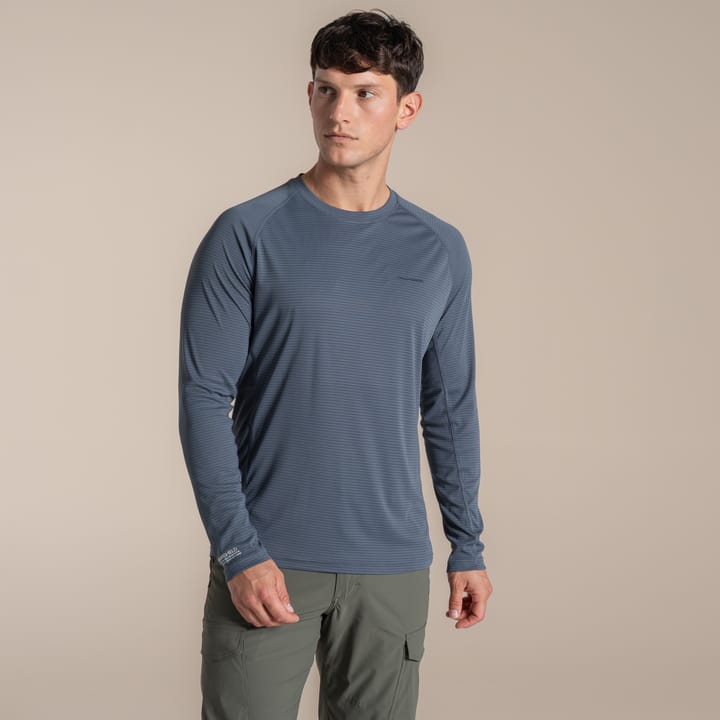 Craghoppers Men's NosiLife SolarShield+ Long Sleeved T-Shirt Dark Pewter Craghoppers
