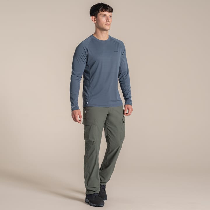 Craghoppers Men's NosiLife SolarShield+ Long Sleeved T-Shirt Dark Pewter Craghoppers