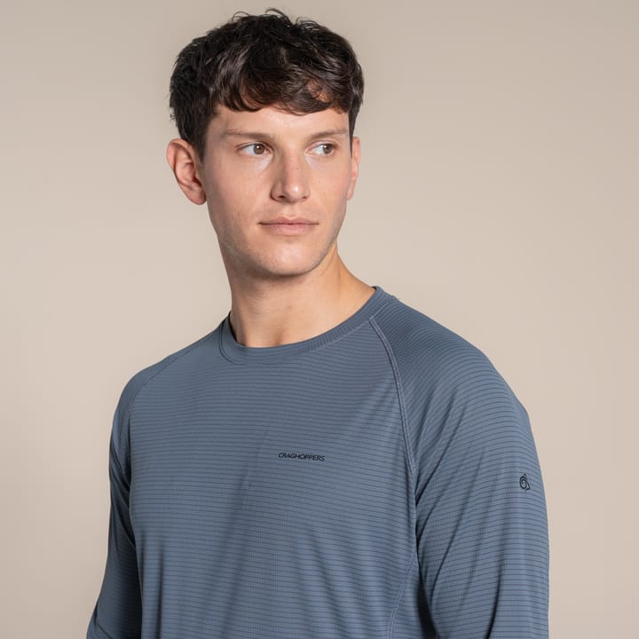 Craghoppers Men's NosiLife SolarShield+ Long Sleeved T-Shirt Dark Pewter Craghoppers