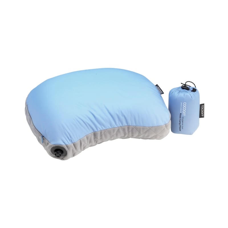 Air-Core Hood/Camp Pillow Light-Blue/Grey