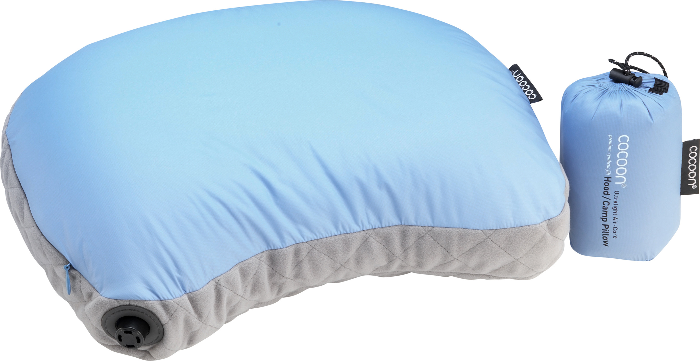 Cocoon Air-Core Hood/Camp Pillow Light-Blue/Grey