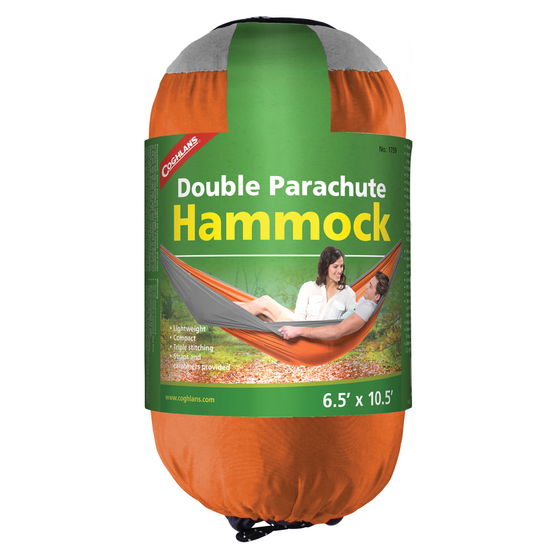 Coghlans Parachute Hammock Double Oransje/Grå