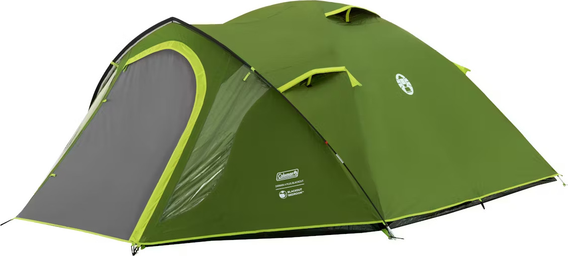 Coleman Darwin 4+ Blackout Lime Kuppeltelt OneSize