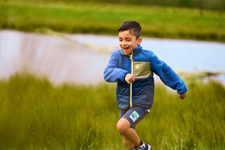 Color Kids Fleece Jacket W. Quilt Coronet Blue Color Kids