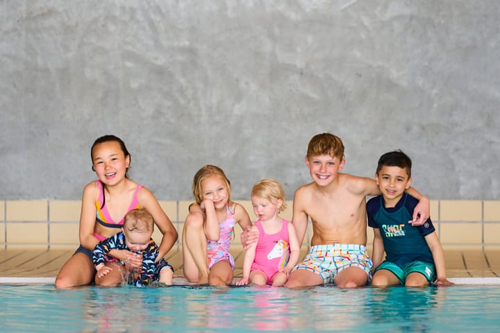 Color Kids Swim Long Shorts, Aop Dress Blues Color Kids