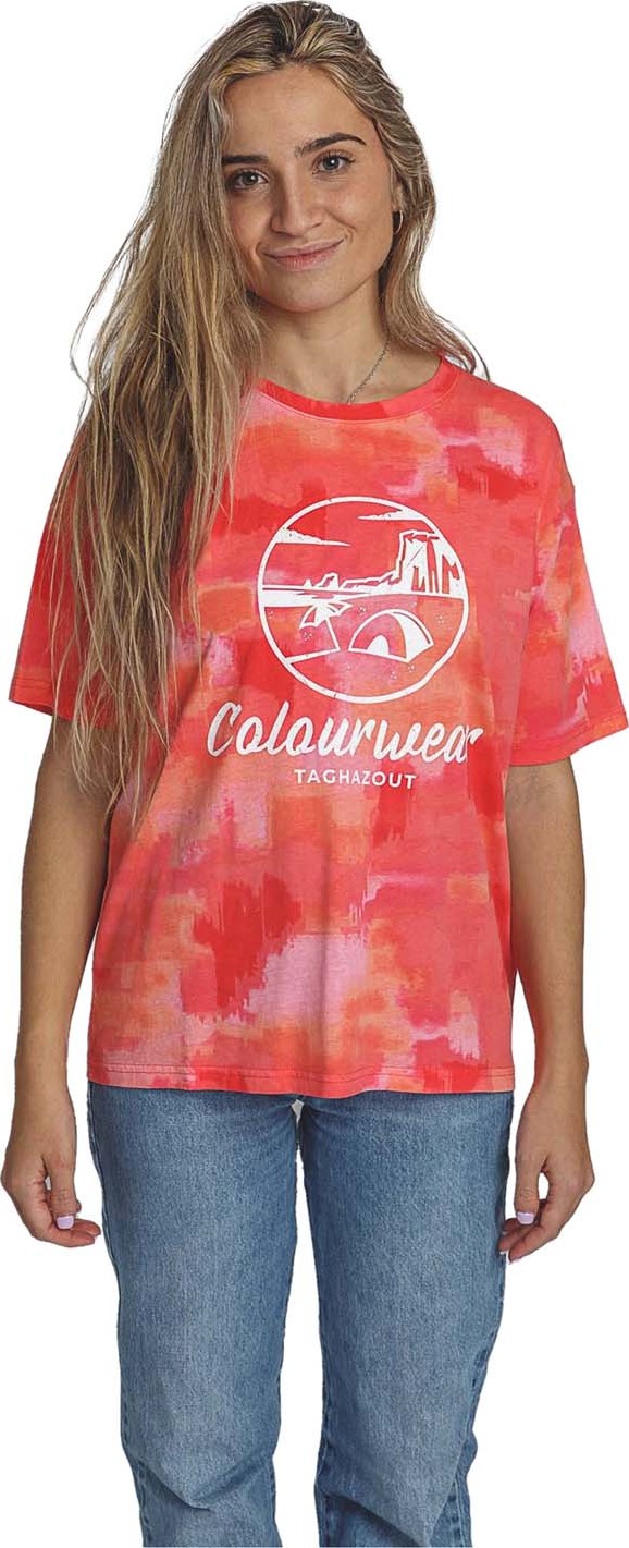ColourWear Women's Surf Relaxed Tee Luscious Red S, Luscious Red