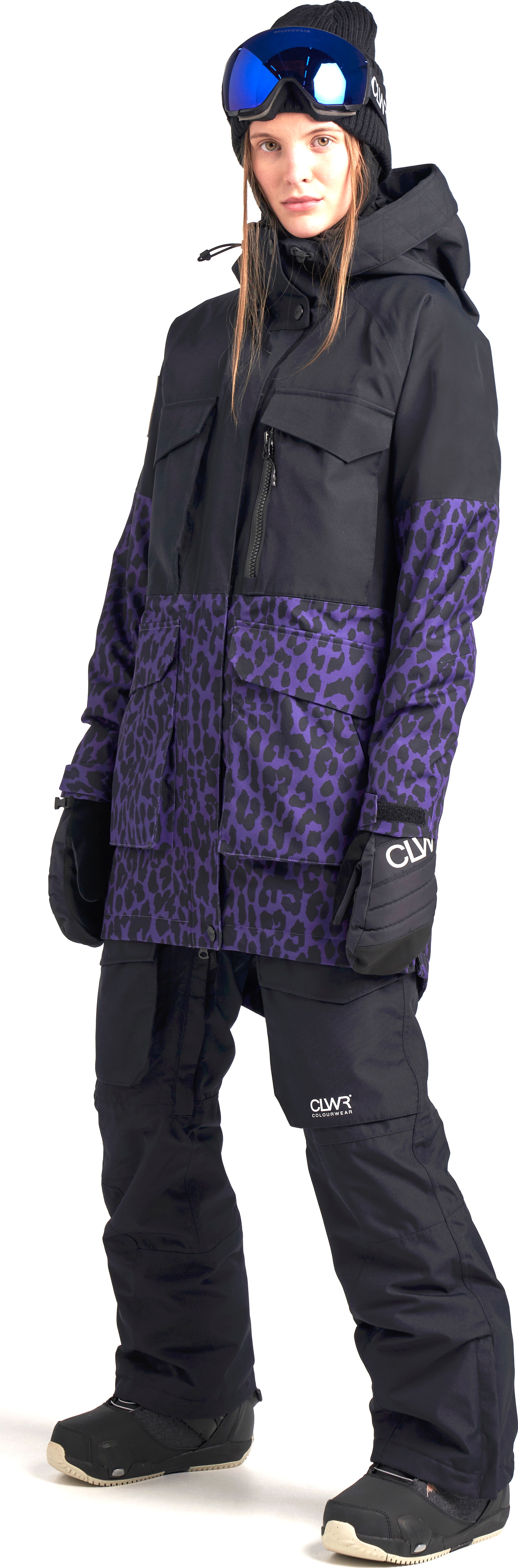 ColourWear Women’s Gritty Parka Leo Purple