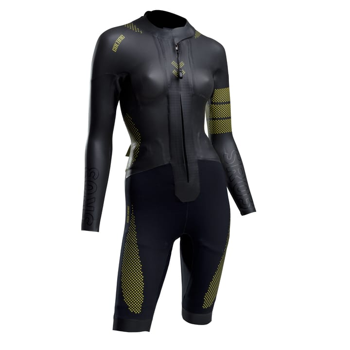 Colting Wetsuits Women's Swimrun Wetsuit Sr03 Black/Yellow Colting Wetsuits