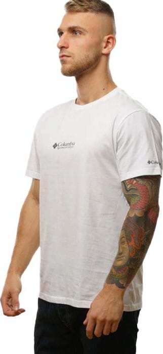 Columbia Men's CSC Basic Logo Short Sleeve White/Black CSC Retro Columbia