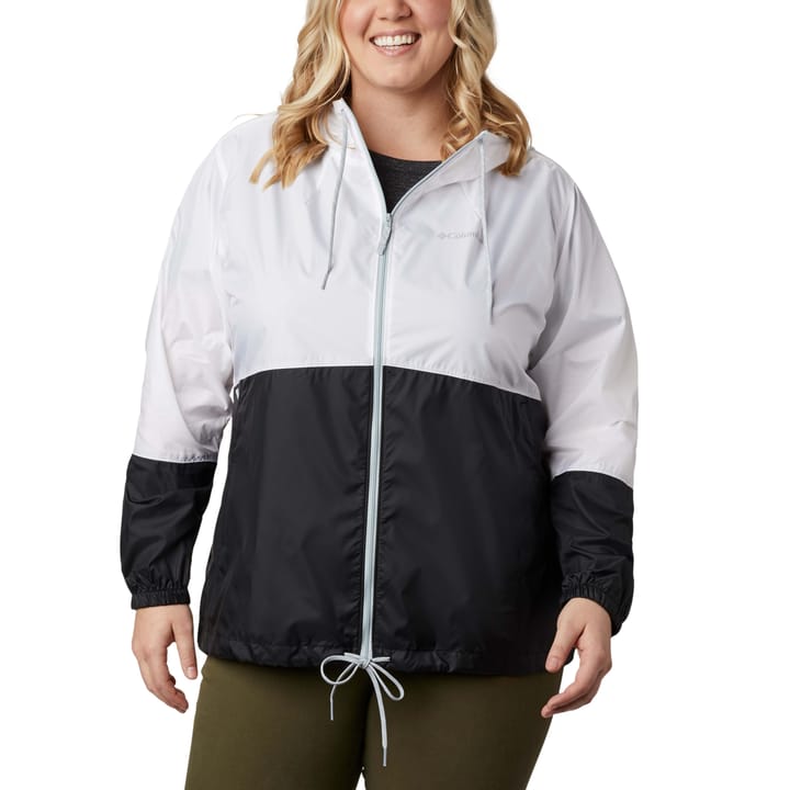 Columbia Women's Flash Forward Windbreaker White, Black Columbia