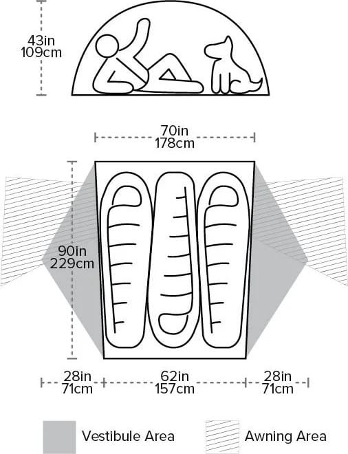 Big Agnes Copper Spur UL3 Tangelo Big Agnes