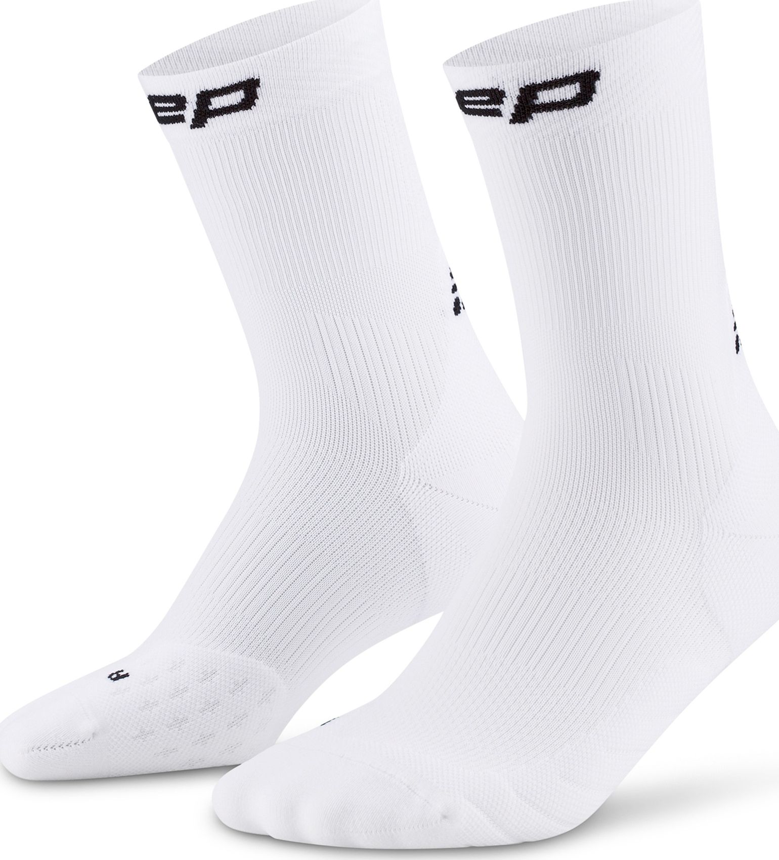 CEP Men's Run Socks Mid Cut 5.0 White