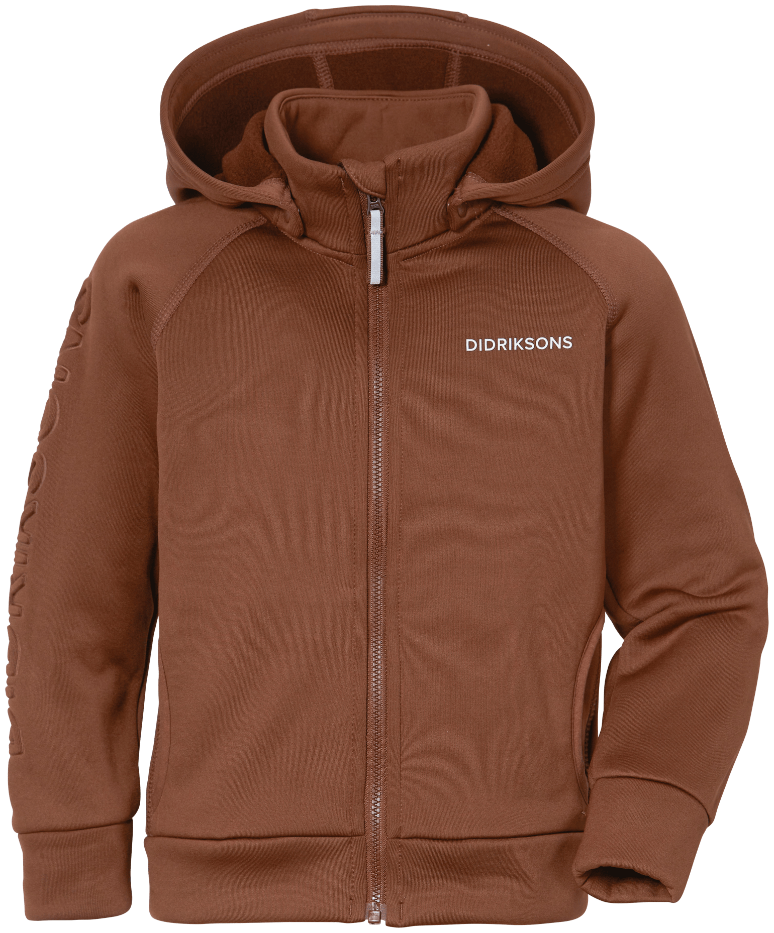 Didriksons Kids' Corin Full Zip 7 Earth Brown