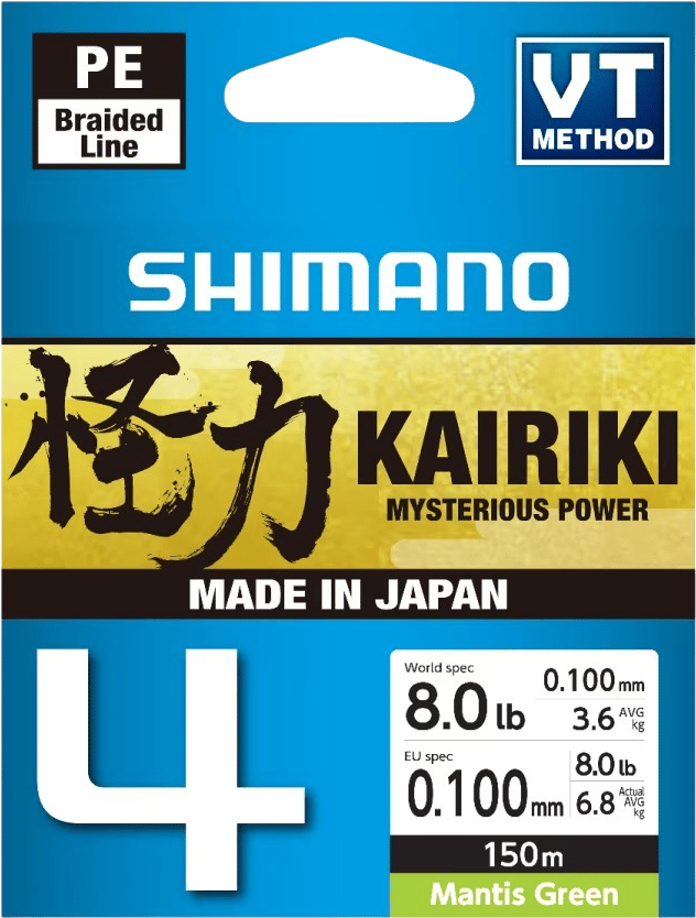 Shimano Line Kairiki 4 150m Mantis Green Shimano