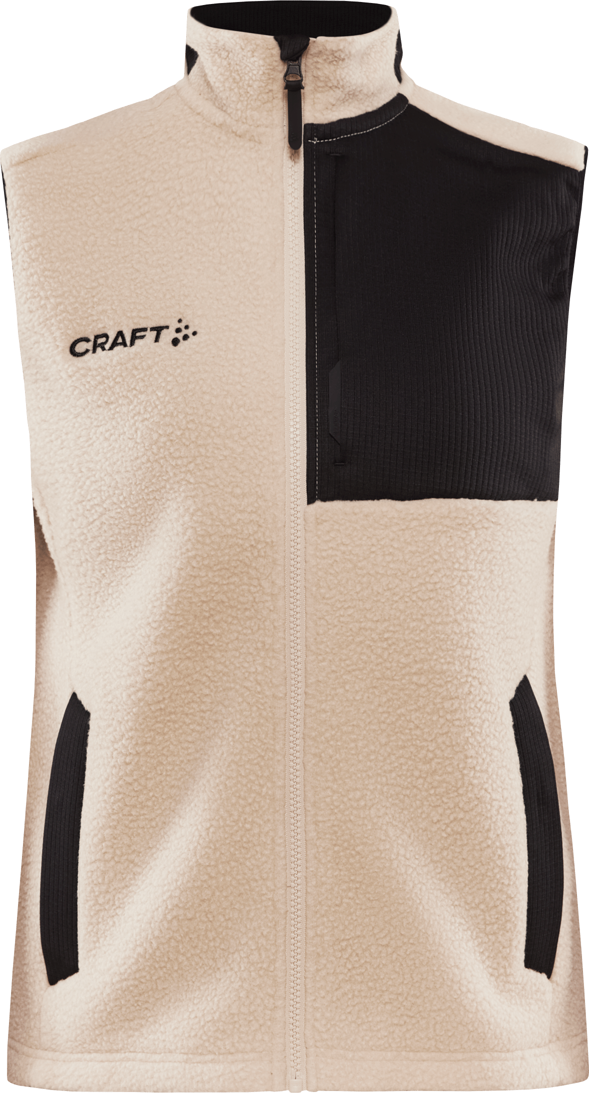Craft Women's Adv Explore Pile Fleece Vest Ecru/Black
