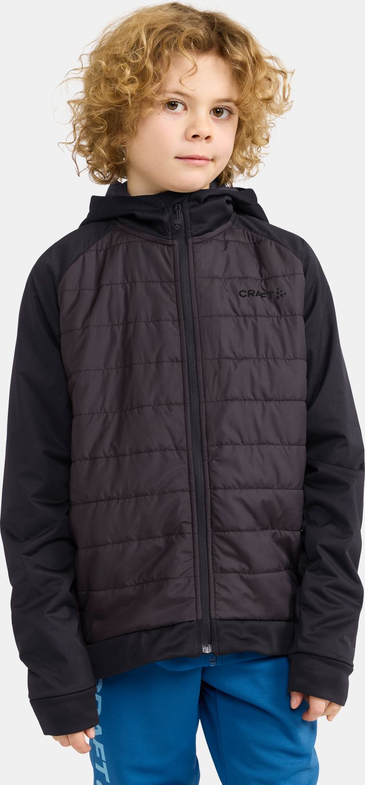 Junior Adv Insulate Hood Jacket Black-Slate Craft