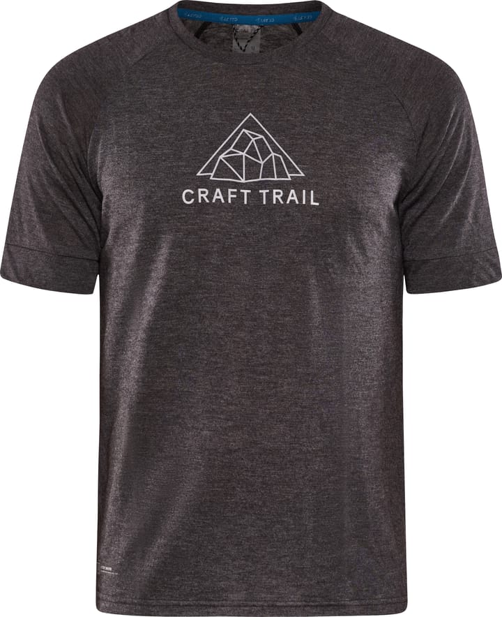Craft Men's Advance Trail Wool Short Sleeve Tee Black/Melange Craft
